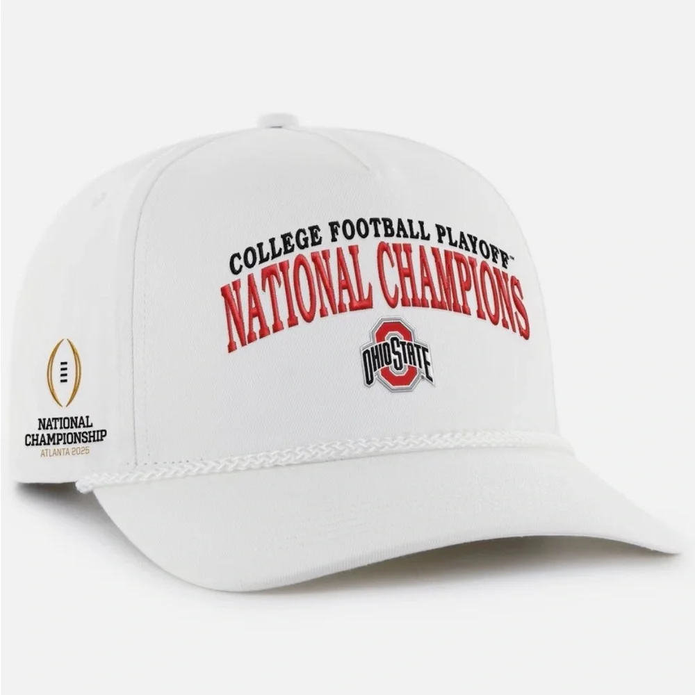 Ohio State Buckeyes '47 College Football 2024 National Champions Rope White Hat